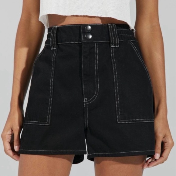 BDG Pants - BDG urban outfitters black Women's Cargo Skate Shorts